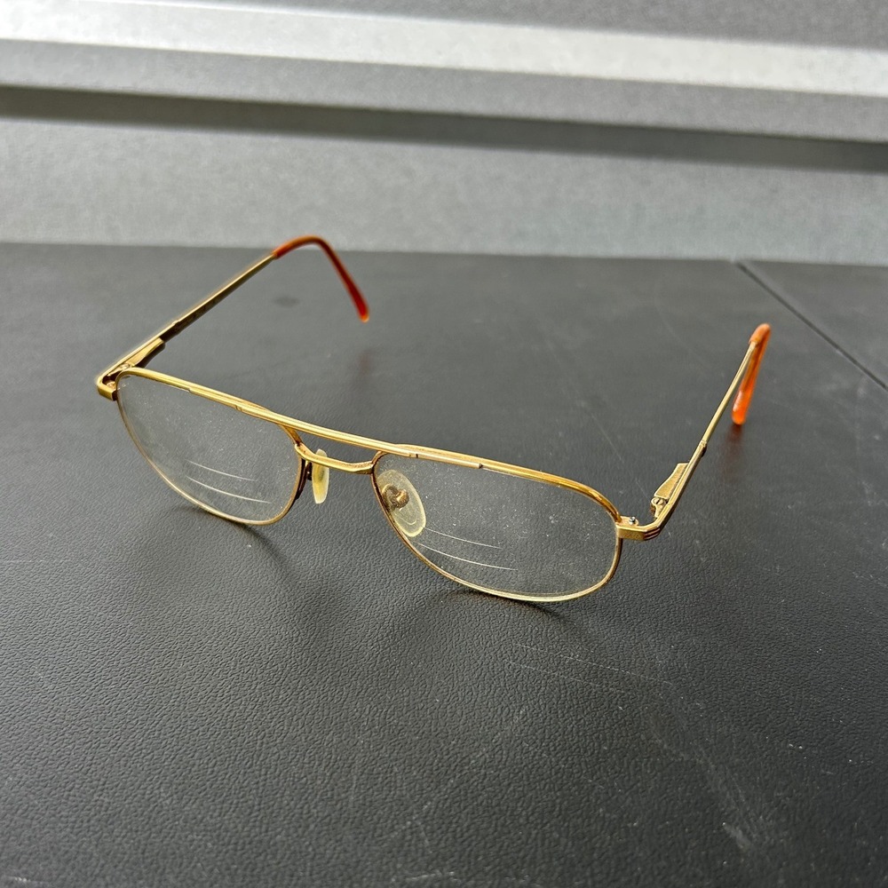 VTG Chesterfield 352T 5WK 140 Gold Tone Aviator Reading Glasses Mens Eyeglasses